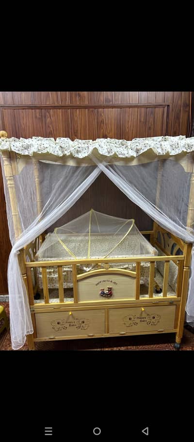 baby swing and bed