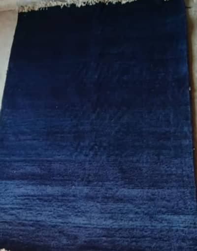 Handmade Blue Omber Area Rug