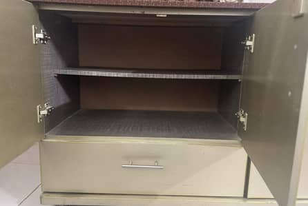 iron stand plus cabinets