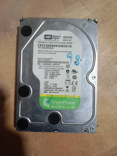 2 TB Hard Drive Health 98.