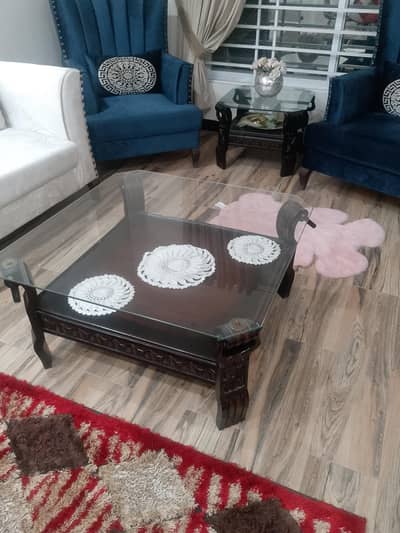 set of 3 central tables made of shesham(Tali wood)