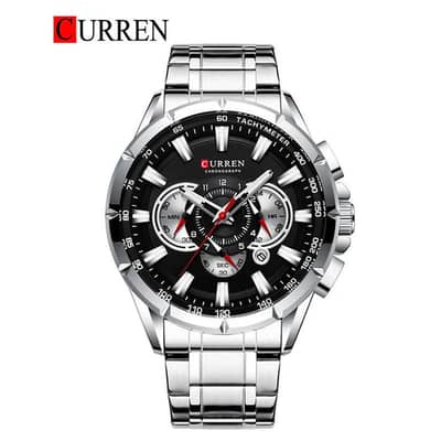 CURREN 8363 Men’s Stainless Steel Chronograph Watch – For Sale