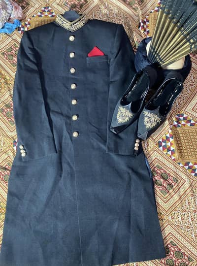 sherwani kulla and khussa