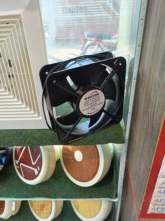 Exaxfan 8inch AC 220V Fan Full Metal 65W Double Ball Bearing Case Industrial Axial Fan