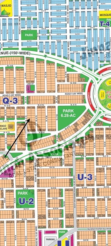 One Kanal Plot For Sale at Sector Q DHA Multan