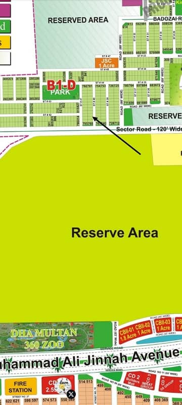 10 Marla Plot For Sale DHA Multan Sector B1