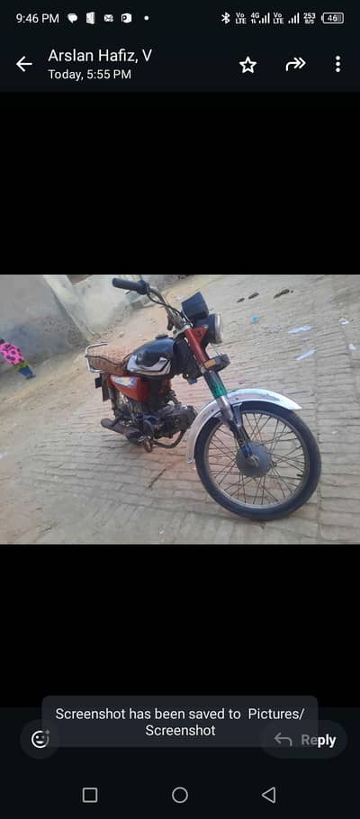 70 cc bike Hy all ok gy