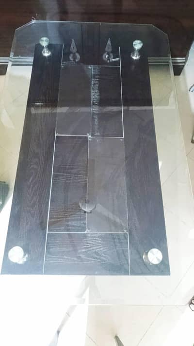 Habit Dining Table with 6 Leather Chairs-Excellent Condition