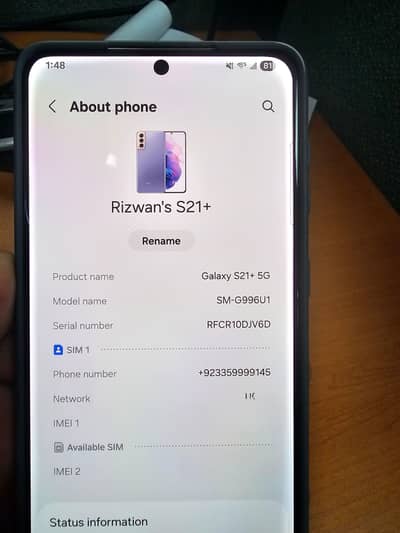 Samsung Galaxy S21+ 5G PTA Approved | Box Pack Condition | Fast Sale!