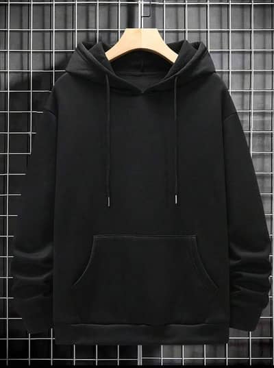 Plain Black Hoddie Perimium Quality
