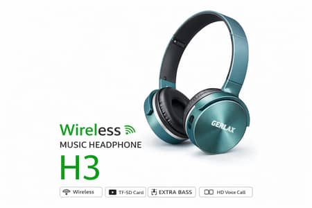 GERLAX H3 Wireless Headphones – Extra Bass, All-Day Comfort