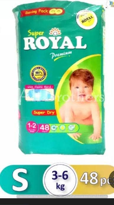 Royal Diapers A- aur B 50pcs