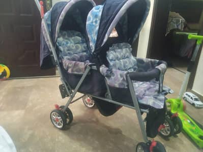 Twin baby Pram Double seater