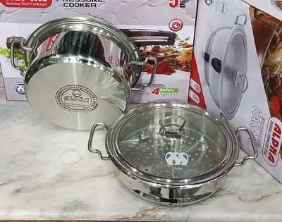 Alpha Steamer With Glass Lid Double Base