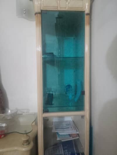 Wooden Glass Showcase / Display Cabinet – normal Condition