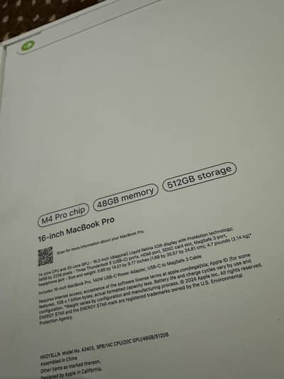 Macbook M4 Pro 48 | 512 Space Black 16 Inch