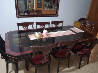 Dining Table with 8 Chairs For Sale