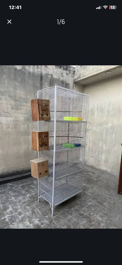4 Portion cage with 3 breeding boxes for sale