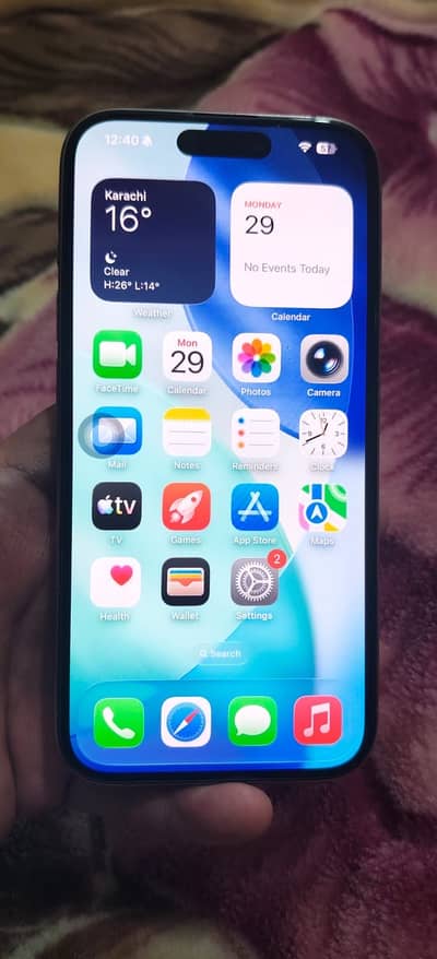 iPhone 15 pro 256gb jv mobile for sale set aur box hai