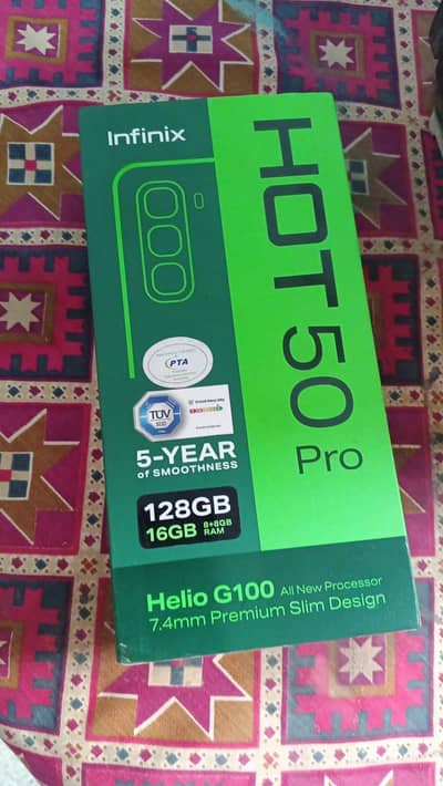 Infinix hot 50 pro 128,gb one month use