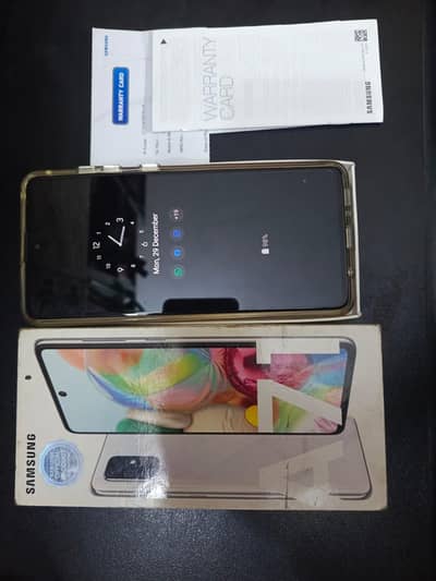 Samsung A71 with box, Phone No:03095184704
