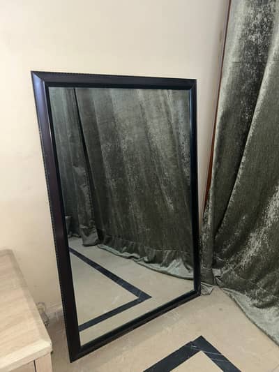 Dark Brown Rimmed Mirror