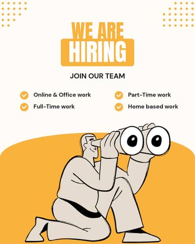 MALE & FEMALE STAFF REQUIRED | OINLINE & OFFICE WORK | APPLY NOW!