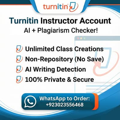 Instructor Account for Writing/Thesis/Essay/Coursework/Dissertation