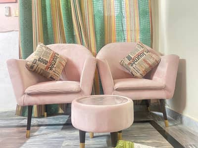 2 seater sofa with round table 2 sets