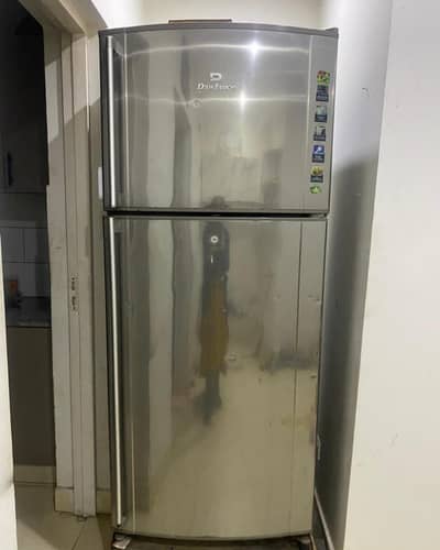 dawlance refrigerator with wooden stand