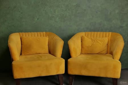 sofa pair- mustard color for sale Karachi