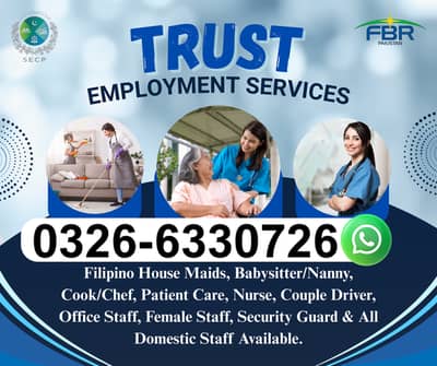 Maid, House Maids, cook, chef, Baby Sitter, Filipino maids Available