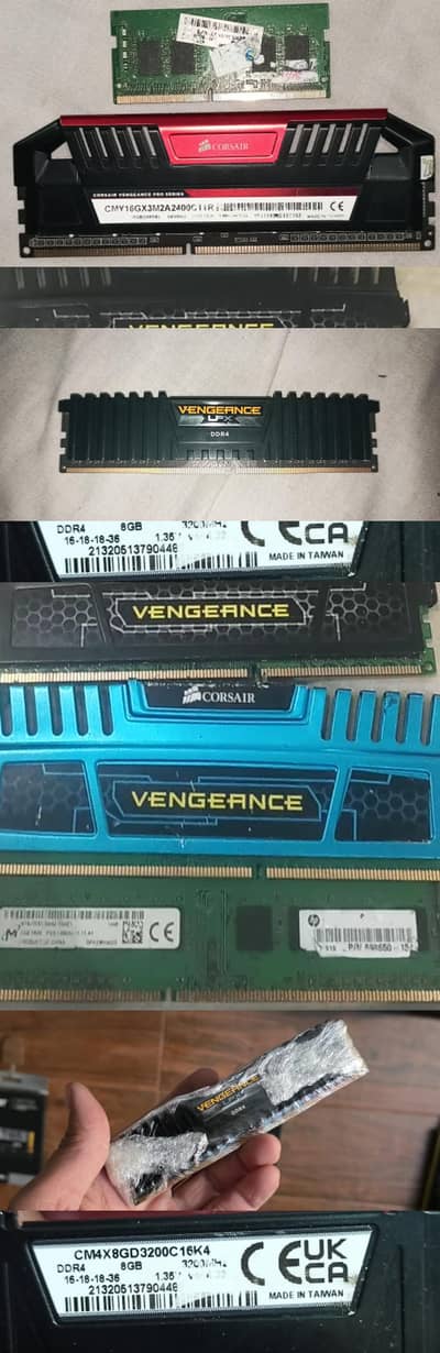 corsair Ddr3 ddr4 rams for pc and laptop available in cheap