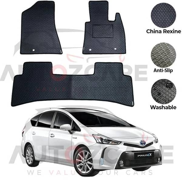 Toyota Prius Alpha China Rexine Floor Mat 3PCS - Model 2011-2021