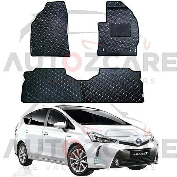 Toyota Prius Alpha 7D Floor Mat ( Flat Style ) 3PCS - Model 2011-2021
