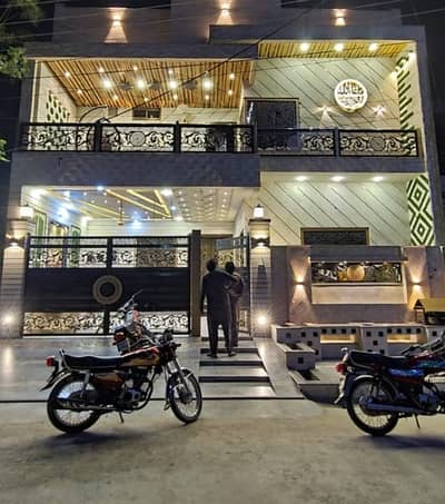 7 Marla Brand New Luxury House Double Story For Sale 5 Bedrooms Attached Bath Attached Eden Executive Society Area Boundary Wall Canal Road Faisalabad