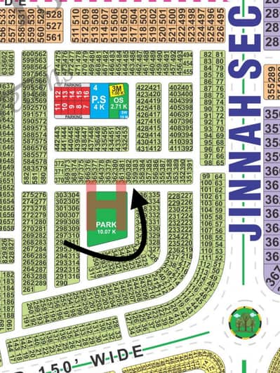 LDA City Lahore Block H 10 Marla Facing Park Plot For Sale