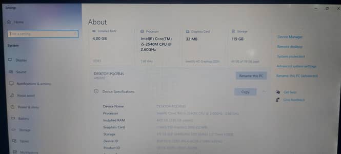 lenove i5 ssd all ok