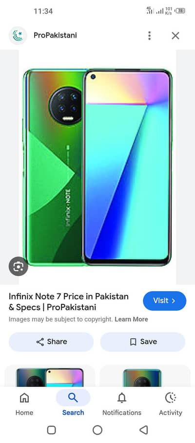 Infinix note 7