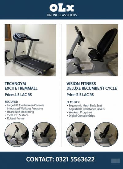 Treadmill | Exercise cycle | Running Machine |Jogging Machine |Fitness