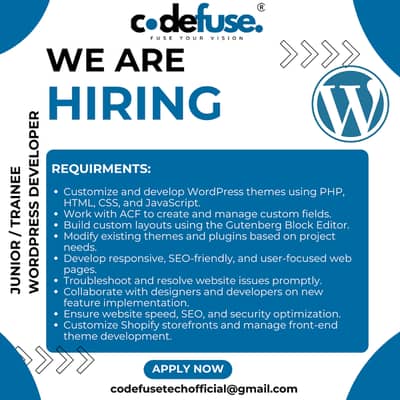 Junior / intern Wordpress Developer