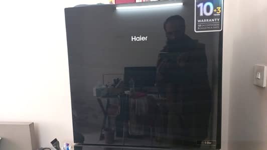 Haier Refrigerator Glass Door E-STAR Like New (Condition 10/10)