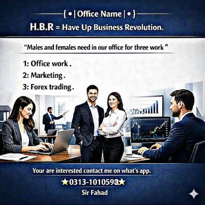 Office Job Opportunity – Marketing & Forex | Male/Female Apply Now