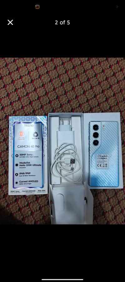Camon 40 pro 8/256 with box and charger