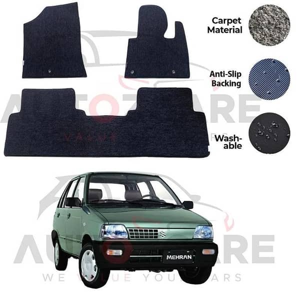 Suzuki Mehran Genuine Fitting Carpet Floor Mat 3PCS - Model 1988-2019