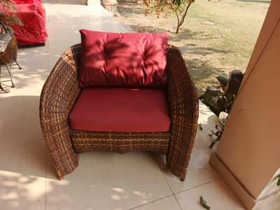 Sofa set with table. Barely used