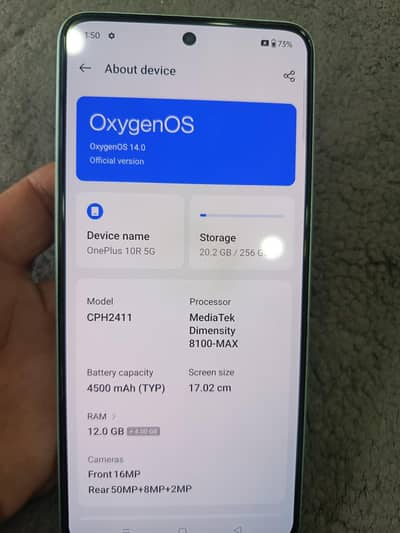 One plus 10R Pta Approved