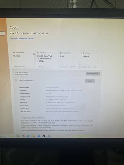 I5 9400f with gtx 960 2gb