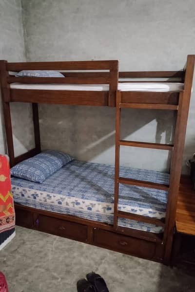 Wooden Double Storey Bed for Kids