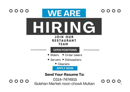 Restaurant Team Hiring